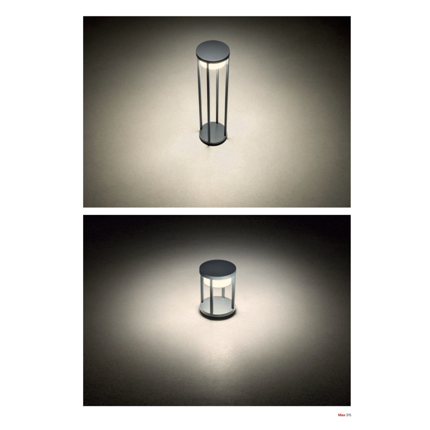 Redo 90676 - LED buitenlamp MAX LED/15W/230V 2700K 80 cm IP65 antraciet