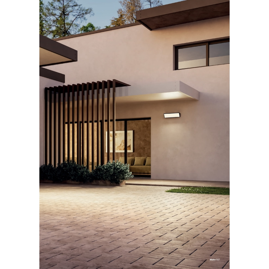 Redo 90678 - LED buitenwandlamp MAKO LED/65W/230V 3000K IP65 antraciet