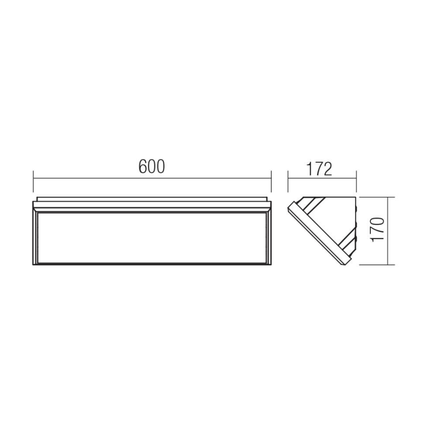 Redo 90678 - LED buitenwandlamp MAKO LED/65W/230V 3000K IP65 antraciet