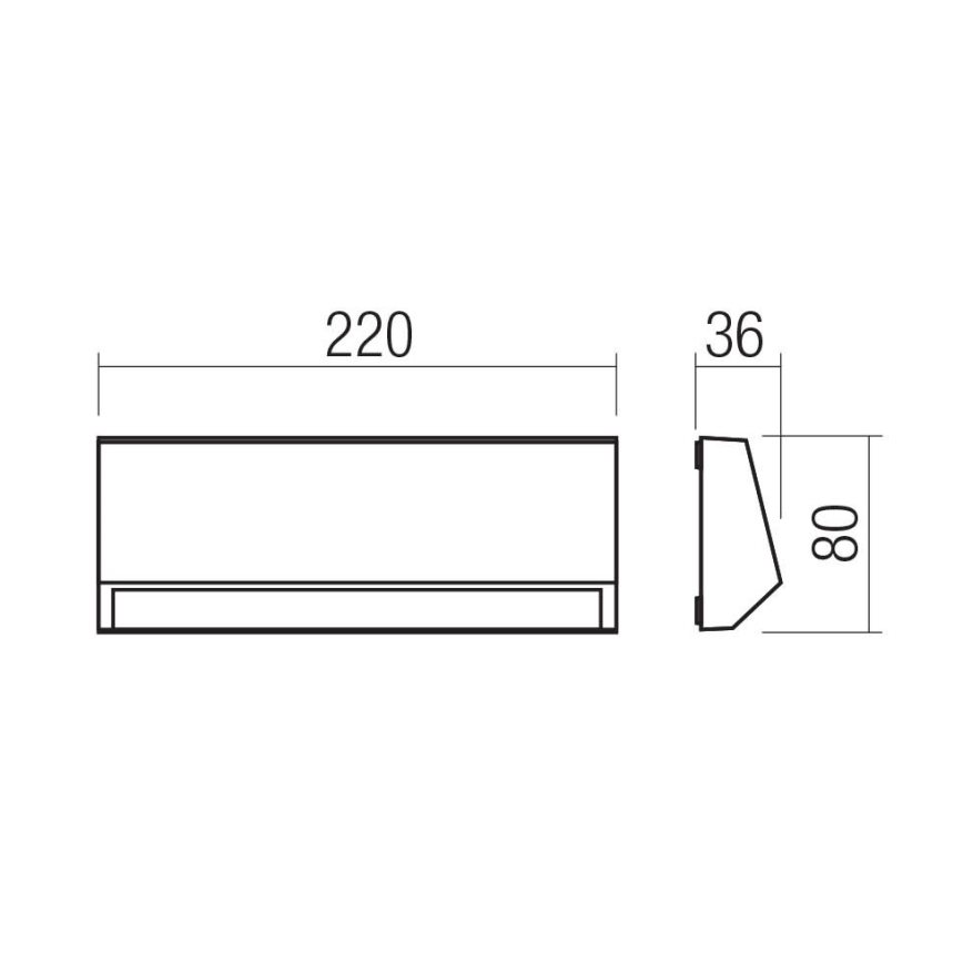 Redo 90680 - Applique d'orientation extérieure ANDER LED/4W/230V 3000K IP65 anthracite