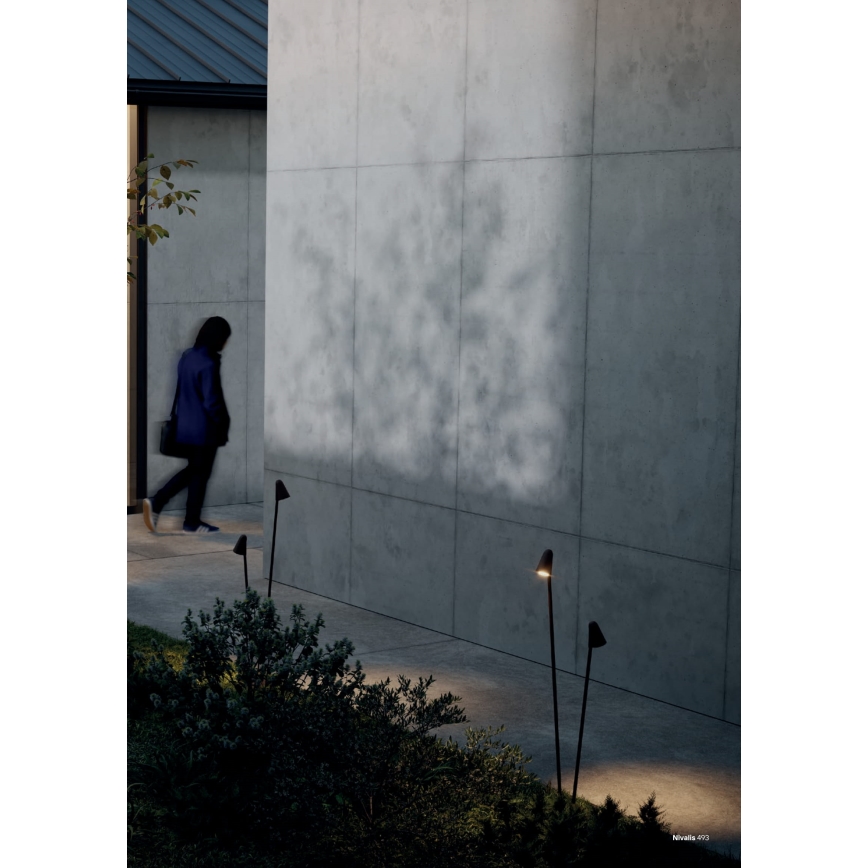 Redo 90712 - LED buitenlamp NIVALIS 2xLED/6,9W/230V 3000K 110 cm IP65 bruin