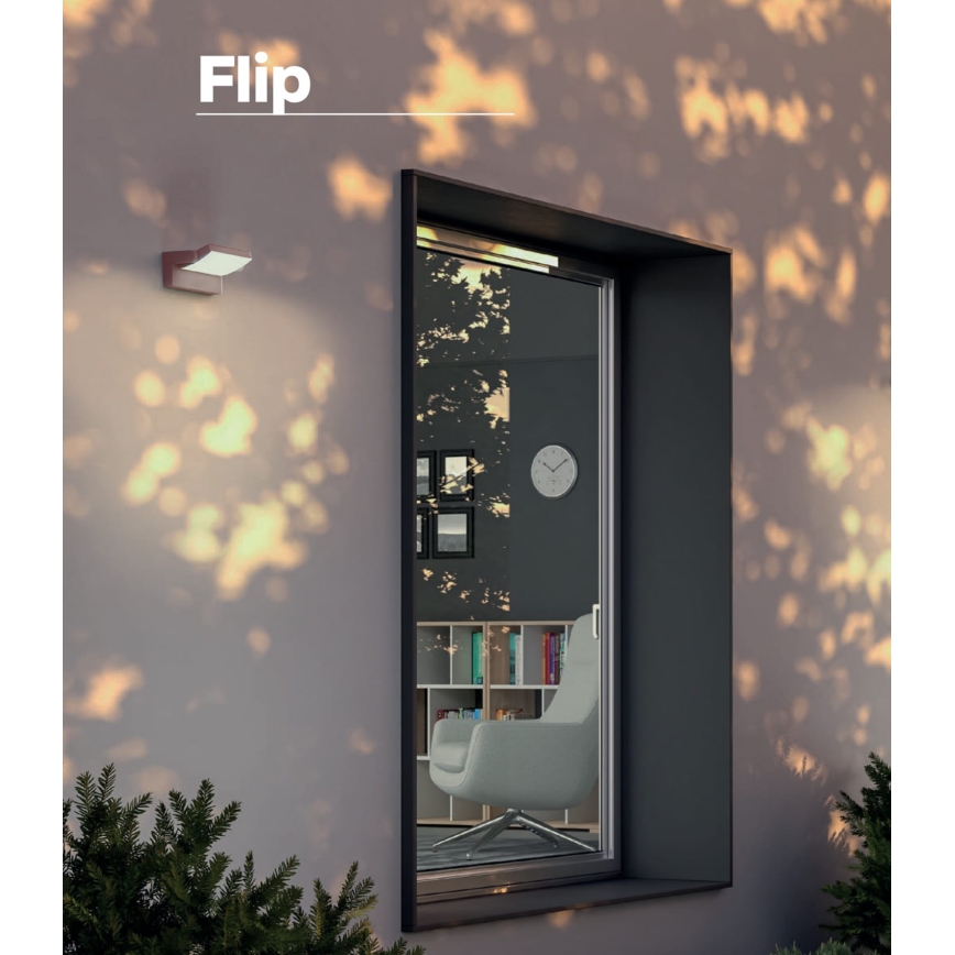 Redo 90716 - LED buitenwandlamp FLIP LED/40W/230V 3000/4000/5000K CRI 90 IP54 bruin