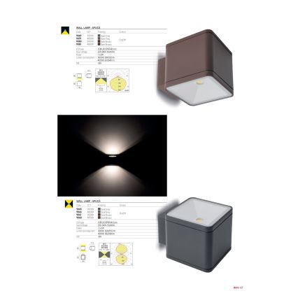 Redo 9080 - Applique murale extérieure BETA LED/6W/230V 3000K IP54 marron