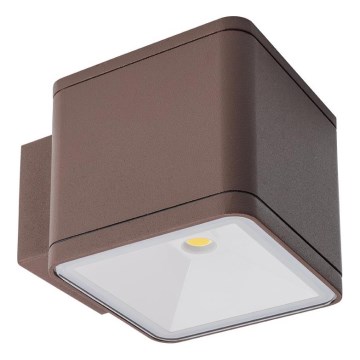 Redo 9080 - BETA LED buitenmuurlamp, 6W, 230V, 3000K, IP54, bruin
