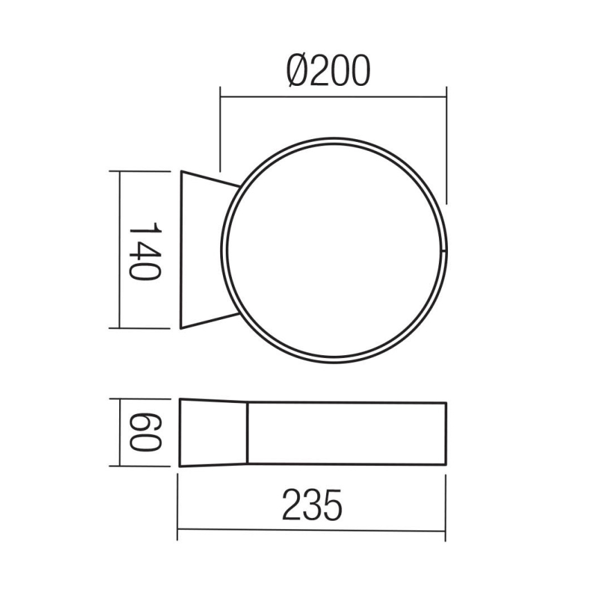 Redo 91063 - LED buitenwandlamp ONIRO LED/8W/230V 3000K CRI 90 IP65 bruin