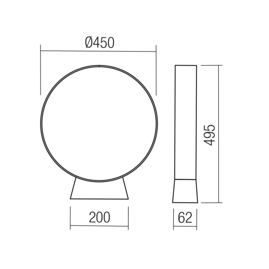 Redo 91066 - LED buitenlamp ONIRO LED/15W/230V 3000K 49,5 cm CRI 90 IP65 antraciet
