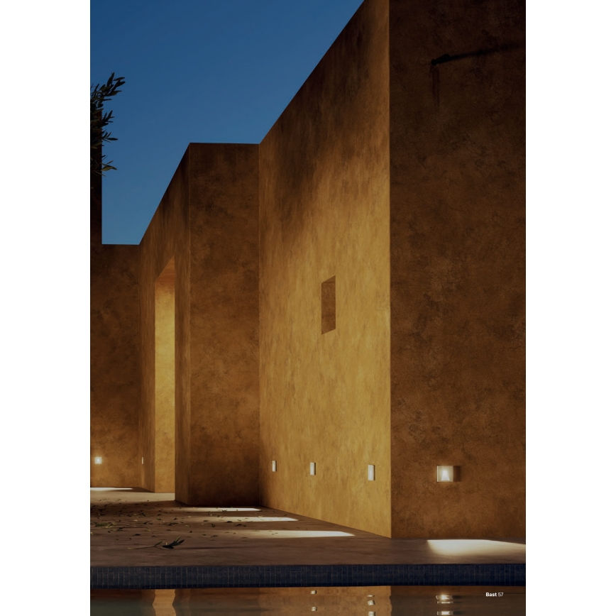 Redo 91195 - Applique d'orientation extérieure LED BAST, 2,5 W/230 V, 3000 K, IRC 90, IP65, gris