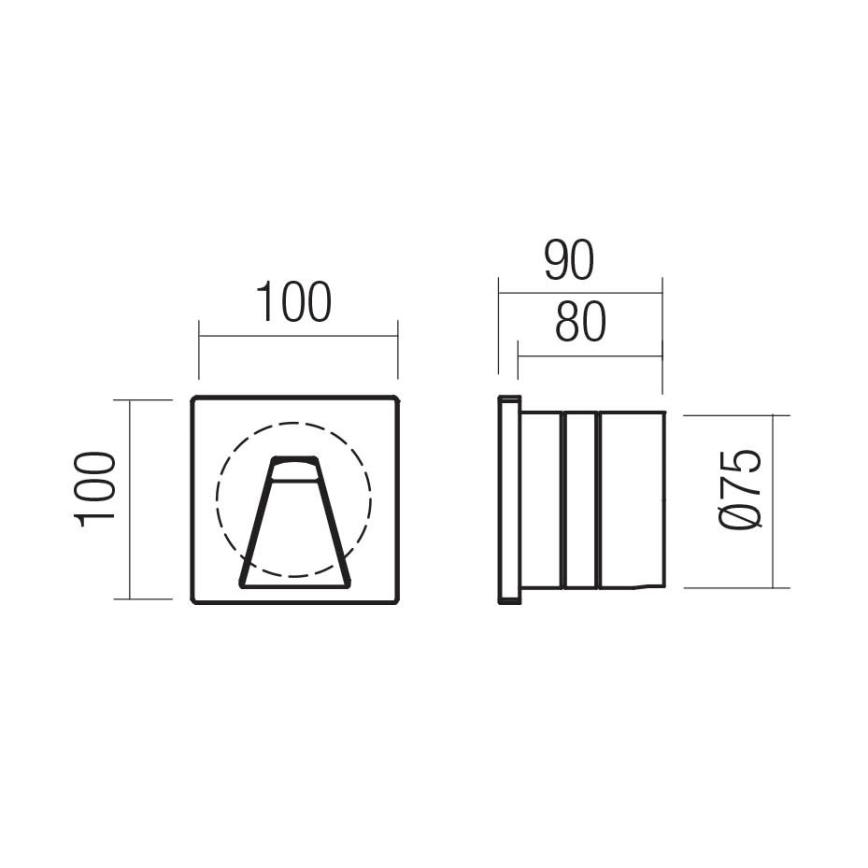 Redo 91196 - Applique d'orientation extérieure BAST LED/2,5W/230V 3000K IRC 90 IP65 anthracite