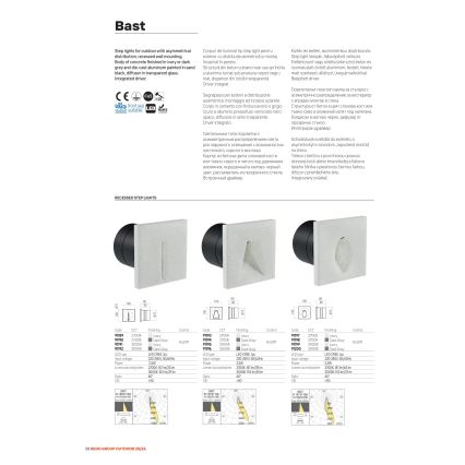 Redo 91200 - LED buitenoriëntatiearmatuur BAST LED/2,5W/230V 3000K CRI 90 IP65 antraciet
