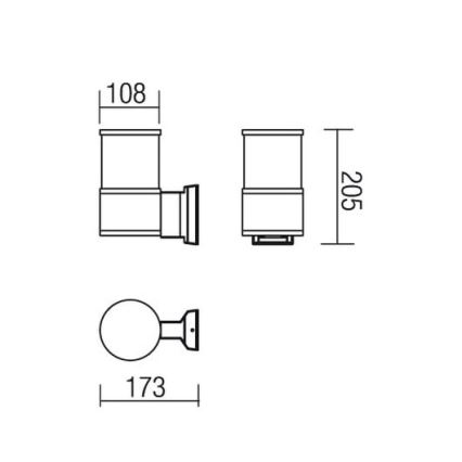 Redo 9326 - Wandlamp EXTER 1xE27/42W/230V IP54