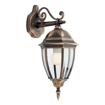 Redo 9605 - Applique murale extérieure SEVILLA 1xE27/42W/230V IP44 doré/patine