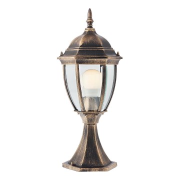 Redo 9606 - Lampadaire extérieur SEVILLA 1xE27/42W/230V IP44 doré/patine