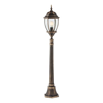 Redo 9608 - Lampadaire extérieur SEVILLA 1xE27/42W/230V IP44 doré/patine