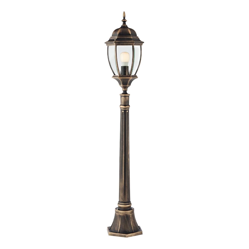 Redo 9608 - Lampadaire extérieur SEVILLA 1xE27/42W/230V IP44 doré/patine