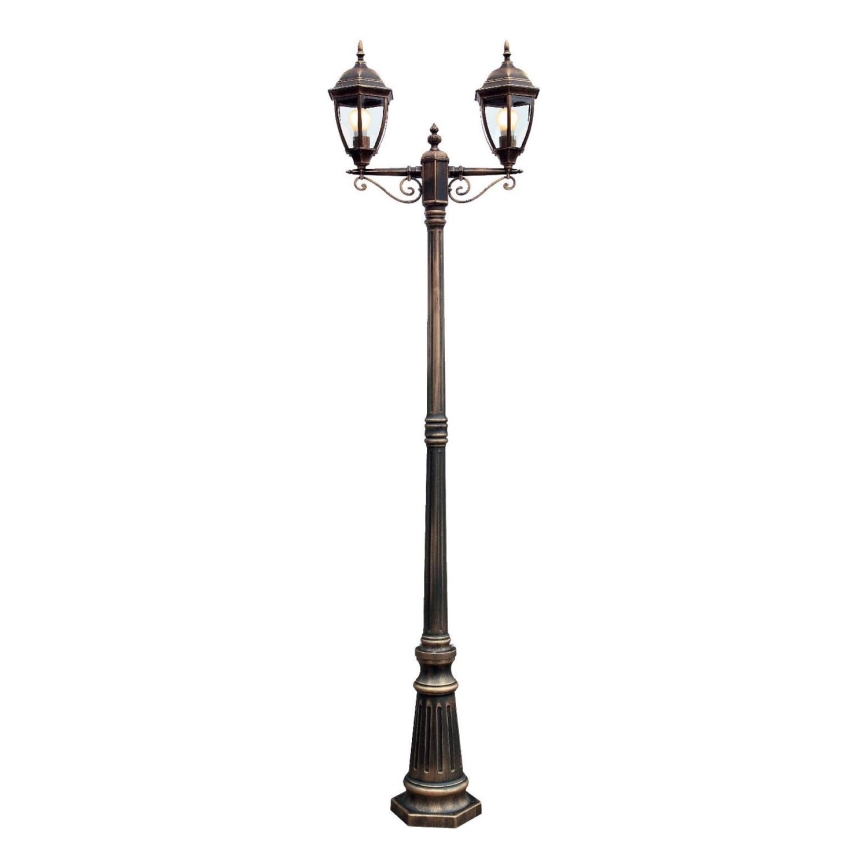 Redo 9609 - Buitenlamp SEVILLA 2xE27/42W/230V IP44 goud/patina