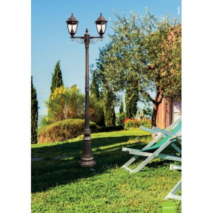 Redo 9609 - Buitenlamp SEVILLA 2xE27/42W/230V IP44 goud/patina