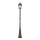 Redo 9662 - Buitenlamp ESSEN 1xE27/70W/230V 221,5 cm IP44 bruin/patina