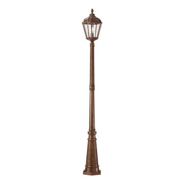 Redo 9662 - Luminaire d'extérieur ESSEN 1xE27/70W/230V 221,5 cm IP44 brun/patiné