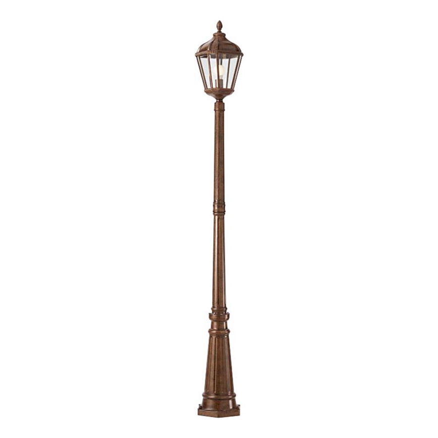 Redo 9662 - Luminaire d'extérieur ESSEN 1xE27/70W/230V 221,5 cm IP44 brun/patiné