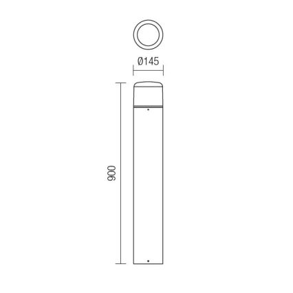 Redo 9683 - Lampe d'extérieur LED CYCLO LED/9W/230V 2900-3100K 90 cm IP54 marron