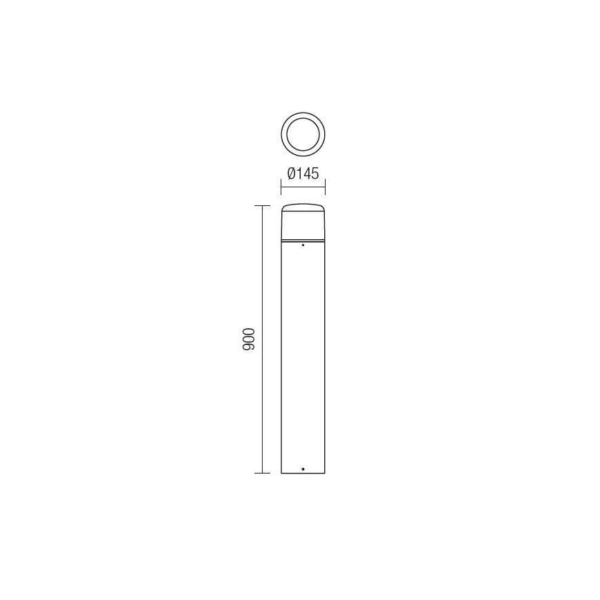 Redo 9683 - LED buitenlamp CYCLO LED/9W/230V 2900-3100K 90 cm IP54 bruin