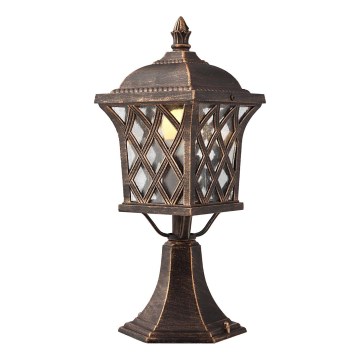 Redo 9953 - Lampadaire extérieur BREMEN 1xE27/42W/230V IP23 doré/patine