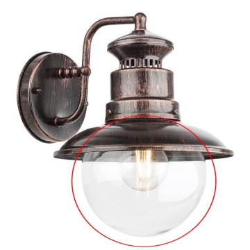 Redo A9046 - Abat-jour de rechange pour applique murale et suspension SCOTT transparent