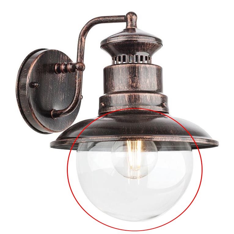 Redo A9046 - Abat-jour de rechange pour applique murale et suspension SCOTT transparent
