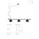 Redo - Zwarte Hanglamp aan koord MILLER 3x E27 / 230V