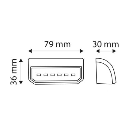 Réflecteur de lumière LED LICE LED/0,2W/12-24V IP67