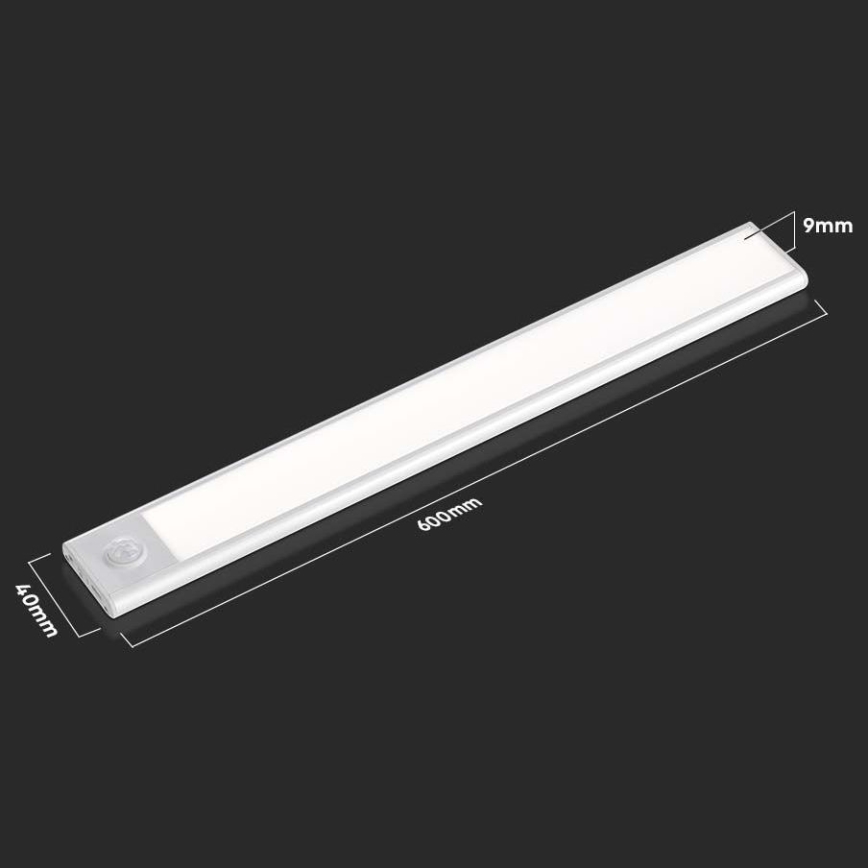 Réglette de cuisine avec détecteur LED/2,5W/5V 4000K 3000 mAh