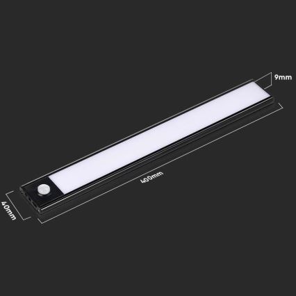 Réglette de cuisine avec détecteur LED/2W/5V 4000K 2200 mAh