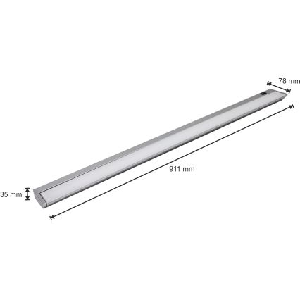 Réglette LED pour meuble de cuisine LED/15W/230V argent