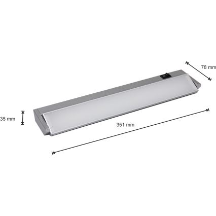 Réglette LED pour meuble de cuisine LED/5W/230V argent