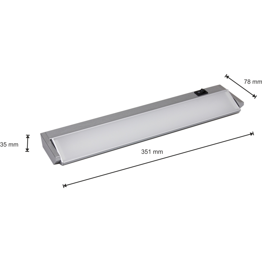 Réglette LED pour meuble de cuisine LED/5W/230V argent