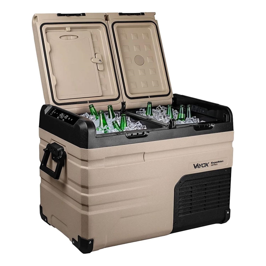 Reis koelkast met LCD scherm 39 l 230V/12V/24V bruin