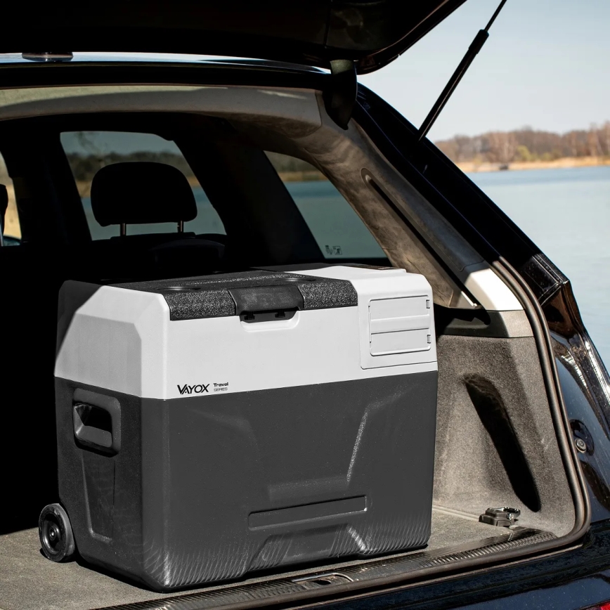 Reis koelkast met LCD scherm 40 l 230V/12V/24V zwart