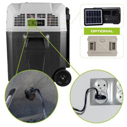 Reis koelkast met LCD scherm 40 l 230V/12V/24V zwart