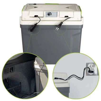 Reis koelkast met verwarmingsfunctie 27 l 230V/12V/24V grijs