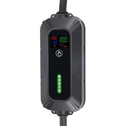 Reislaadstation voor elektrische auto's EV/PHEV AC Type 2 16A/380V 11kW IP55 5m + adapter 230V 3,7kW + Etui