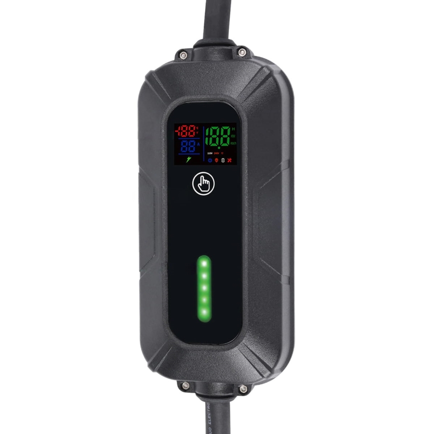 Reislaadstation voor elektrische auto's EV/PHEV AC Type 2 16A/380V 11kW IP55 5m + adapter 230V 3,7kW + Etui