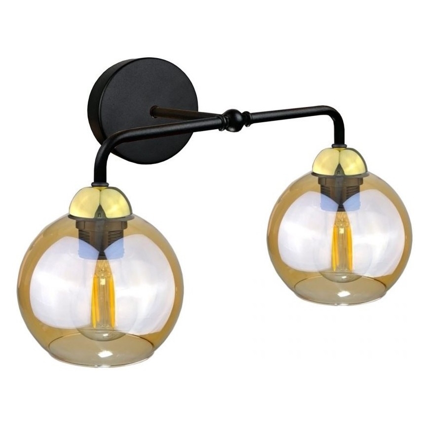 Vervangingsglas voor wandlamp AMBER - bruin gerookt