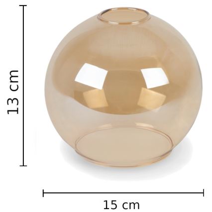Vervangingsglas voor wandlamp AMBER - bruin gerookt