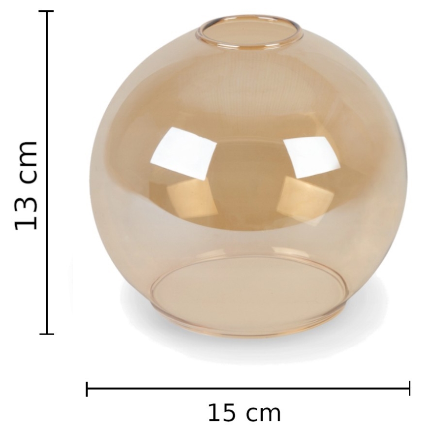 Vervangingsglas voor wandlamp AMBER - bruin gerookt