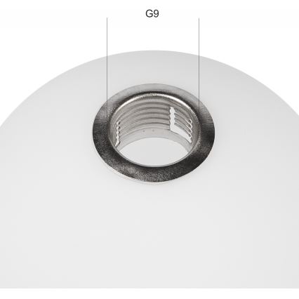 Reserve glas voor kroonluchter ASTRO G9 diameter 10 cm