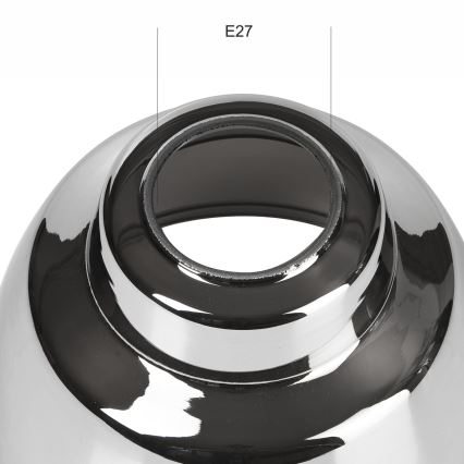Reserve glas voor kroonluchter MARIO E27 diameter 16 cm glanzend chroom