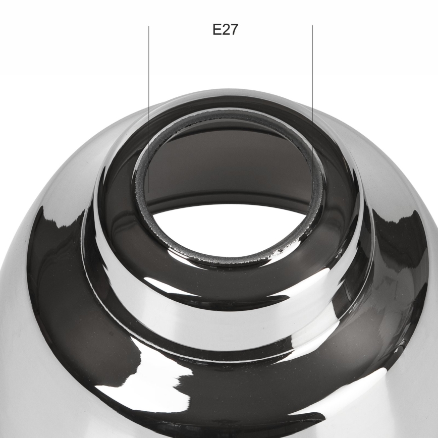 Reserve glas voor kroonluchter MARIO E27 diameter 16 cm glanzend chroom