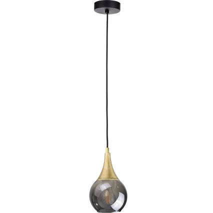 Reserve glas voor kroonluchter LACRIMA SMOKY E27 diameter 15 cm zwart gerookt