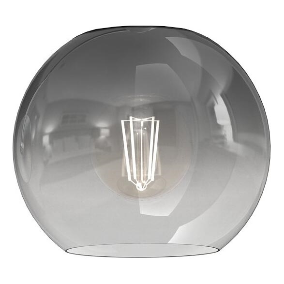Reserve glas voor kroonluchter MONTE E27 diameter 20 cm gerookt