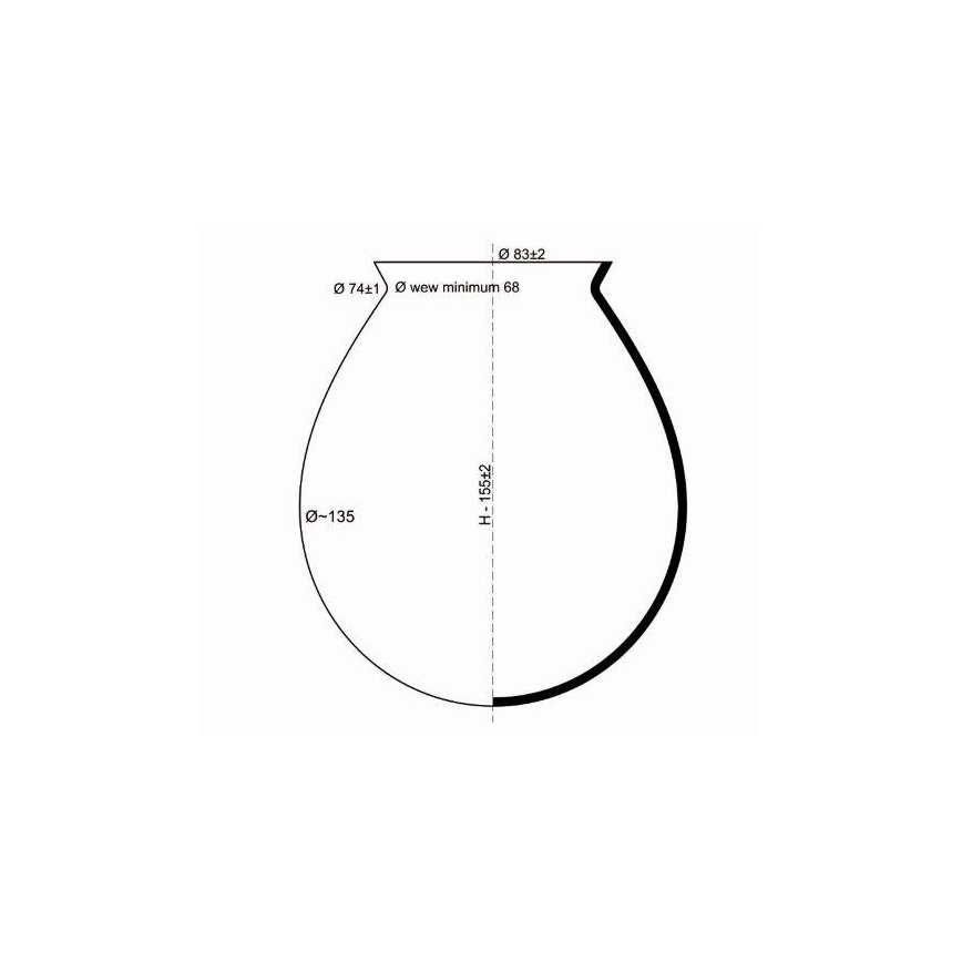 Reserve glas voor kroonluchter NATAN diameter 13,5 cm